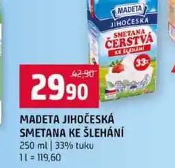 Terno MADETA JIHOČESKÁ SMETANA KE ŠLEHÁNÍ 250 ml 33% tuku nabídka
