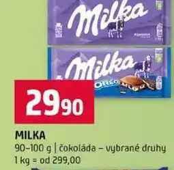 Terno Milka 90-100 g čokoláda vybrané druhy nabídka