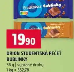 Terno ORION STUDENTSKÁ PEČEŤ BUBLINKY 36 g vybrané druhy nabídka