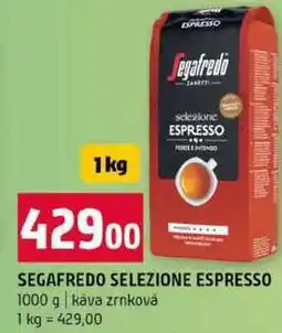 Terno SEGAFREDO SELEZIONE ESPRESSO 1000 g káva zrnková nabídka