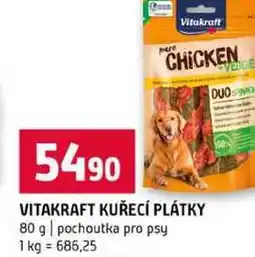 Terno VITAKRAFT KUŘECÍ PLÁTKY 80 g pochoutka pro psy nabídka