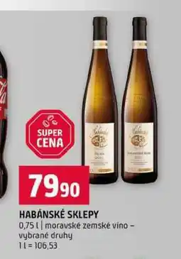 Terno HABÁNSKÉ SKLEPY 0,75l moravské zemské víno vybrané druhy nabídka