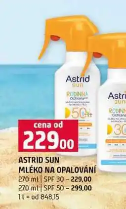 Terno ASTRID SUN MLÉKO NA OPALOVÁNÍ 270 ml SPF 30 270 ml SPF 50 nabídka