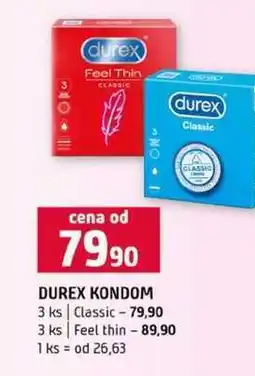 Terno DUREX KONDOM 3 ks Classic 3 ks Feel thin nabídka