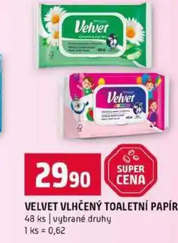 Terno VELVET VLHČENÝ TOALETNÍ PAPÍR 48 ks vybrané druhy nabídka