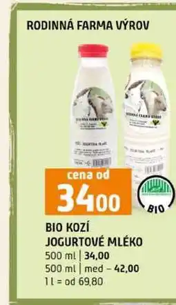Terno BIO KOZĺ JOGURTOVÉ MLÉKO 500 ml med nabídka
