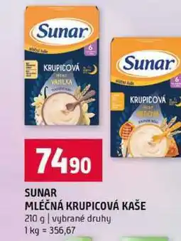Terno SUNAR MLÉČNÁ KRUPICOVÁ KAŠE 210 g vybrané druhy nabídka