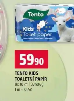 Terno TENTO KIDS TOALETNÍ PAPÍR 8x 18 m 3vrstvý nabídka