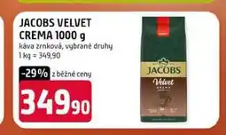 Terno JACOBS VELVET CREMA 1000 g káva zrnková, vybrané druhy nabídka