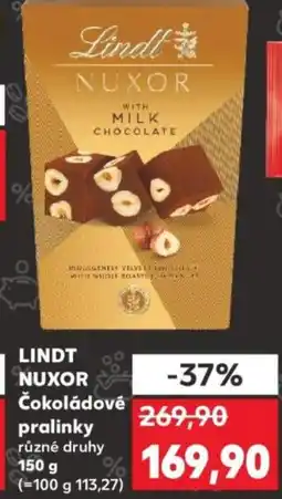 Kaufland LINDT NUXOR Čokoládové pralinky nabídka