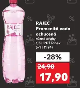 Kaufland RAJEC Pramenitá voda ochucená nabídka