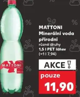 Kaufland MATTONI Minerální voda přírodní nabídka