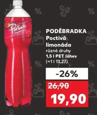 Kaufland PODĚBRADKA Poctivá limonáda nabídka