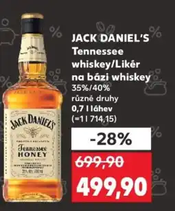 Kaufland JACK DANIEL'S Tennessee whiskey/Likér na bázi whiskey nabídka