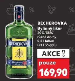 Kaufland BECHEROVKA Bylinný likér nabídka