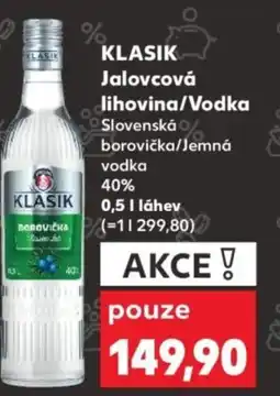 Kaufland KLASIK Jalovcová lihovina/Vodka nabídka