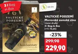 Kaufland VALTICKÉ PODZEMÍ Moravské zemské víno nabídka
