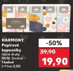 Kaufland HARMONY Papírové kapesníky nabídka