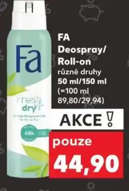 Kaufland FA Deospray/ Roll-on nabídka