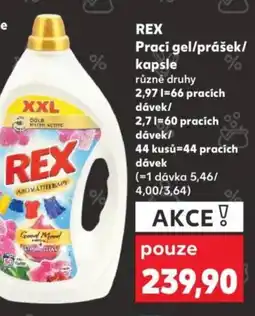 Kaufland REX Prací gel/prášek/ kapsle nabídka