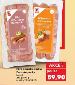 Kaufland Mini Bernské párky/ Bernské párky nabídka