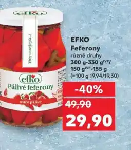 Kaufland EFKO Feferony nabídka