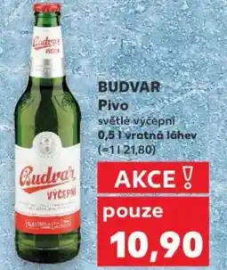 Kaufland BUDVAR Pivo světlé výčepní nabídka