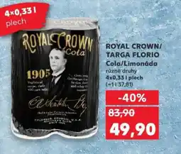 Kaufland ROYAL CROWN/ TARGA FLORIO Cola/Limonáda nabídka
