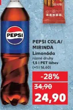 Kaufland PEPSI COLA/ MIRINDA Limonáda nabídka