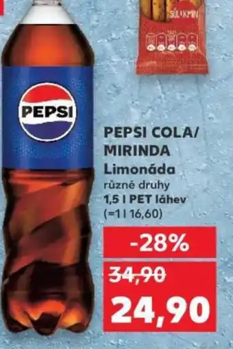 Kaufland PEPSI COLA/ MIRINDA Limonáda nabídka