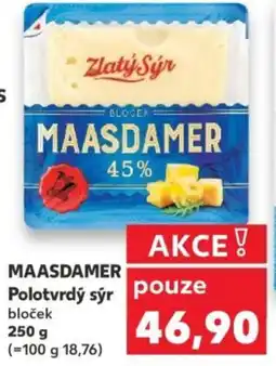 Kaufland MAASDAMER Polotvrdý sýr nabídka
