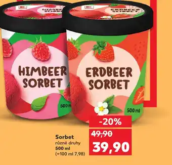 Kaufland Sorbet nabídka