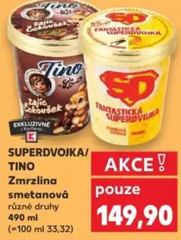 Kaufland SUPERDVOJKA/ TINO Zmrzlina smetanová nabídka