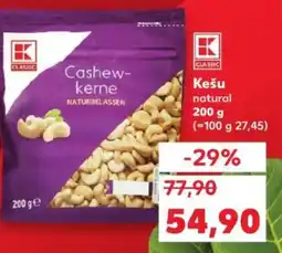 Kaufland Kešu natural nabídka