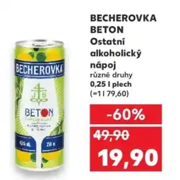 Kaufland BECHEROVKA ΒΕΤΟΝ Ostatní alkoholický парој nabídka