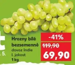 Kaufland Hrozny bilé bezsemenné nabídka