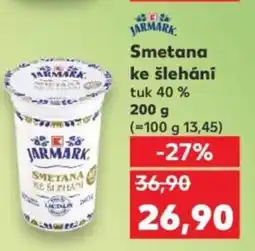 Kaufland Smetana ke šlehání tuk 40% nabídka
