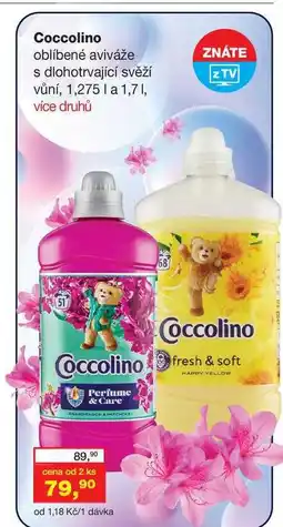 Ráj drogerie Coccolino 1,275 l, 1,7 l nabídka