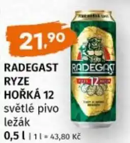 Trefa Radegast ryze hořká 12 světlé pivo ležák nabídka