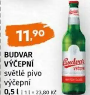 Trefa Budvar výčepní světlé pivo výčepní nabídka