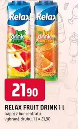 Trefa Relax fruit drink nabídka