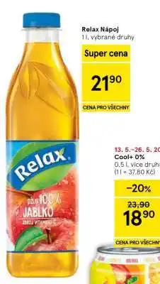 Tesco Relax Nápoj nabídka