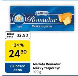 Tesco Madeta Romadur Měkký zrající sýr nabídka