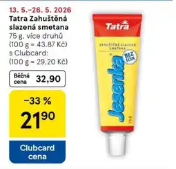 Tesco Tatra Zahuštěná slazená smetana nabídka