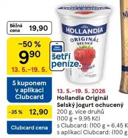 Tesco Hollandia Originál Selský jogurt ochucený nabídka