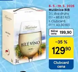 Tesco Mutěnice BIB nabídka