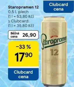 Tesco Staropramen 12 nabídka