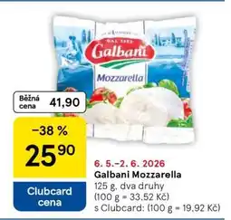 Tesco Galbani mozzarella nabídka