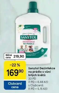 Tesco Sanytol Dezinfekce na prádlo s vůní bílých květů nabídka
