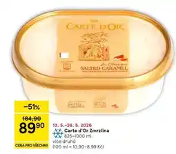 Tesco Carte d’Or Zmrzlina nabídka